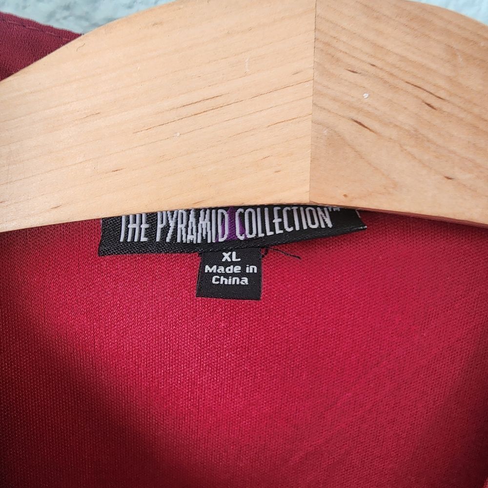 The Pyramid Collection Deep Red Long Sleeve Dress - Picture 5 of 16